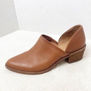 MADEWELL Size 8 The Brady Lowcut Bootie in English Saddle Leather